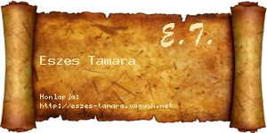 Eszes Tamara névjegykártya